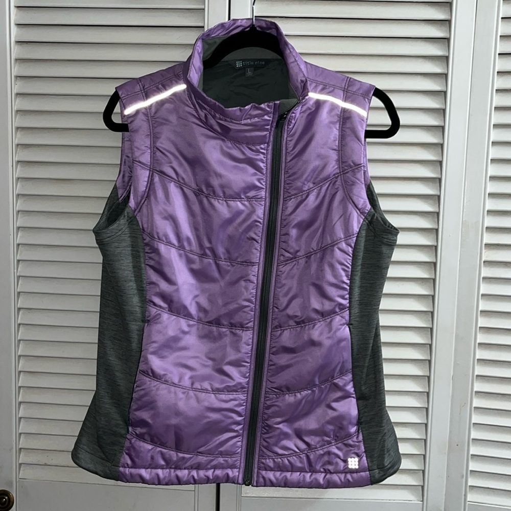 Title Nine Women's asymmetrical Purple and Gray Vest